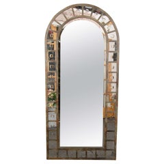 Vintage Industrial Modern Style Steel Arched Mirror