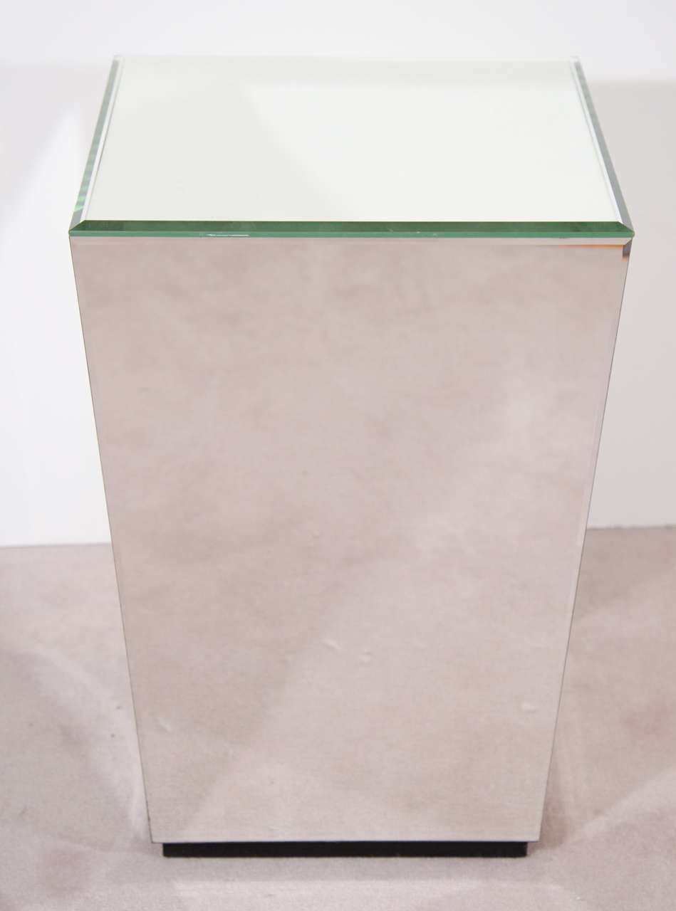 Mirrored Side or End Table in the Hollywood Regency Style