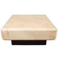 Midcentury Karl Springer Lacquered Goatskin Coffee or Cocktail Table 10