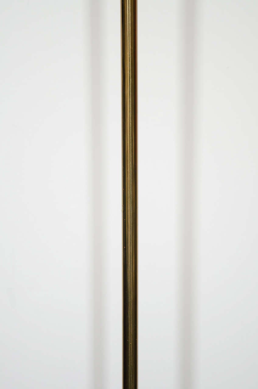Midcentury Rare Brass Torchiere Floor Lamp in the Manner of Angelo Lelli In Good Condition For Sale In Mount Penn, PA