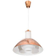 Midcentury Paavo Tynell Model K2-20 Copper Pendant by Idman Oy 10