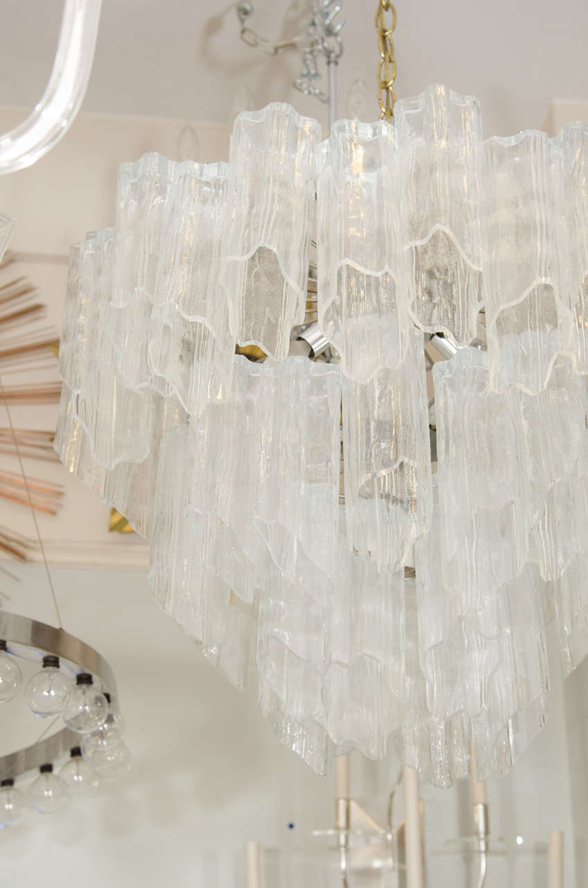 glass tiered chandelier