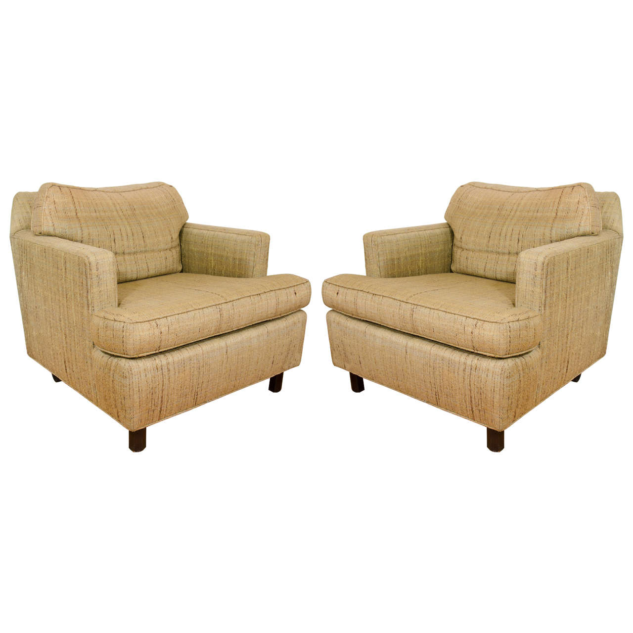 Midcentury Pair of Edward Wormley for Dunbar Lounge Chairs, Model #257