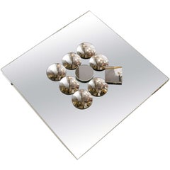 Midcentury Pop Art Diamond-Shaped Sculptural Wall Mirror