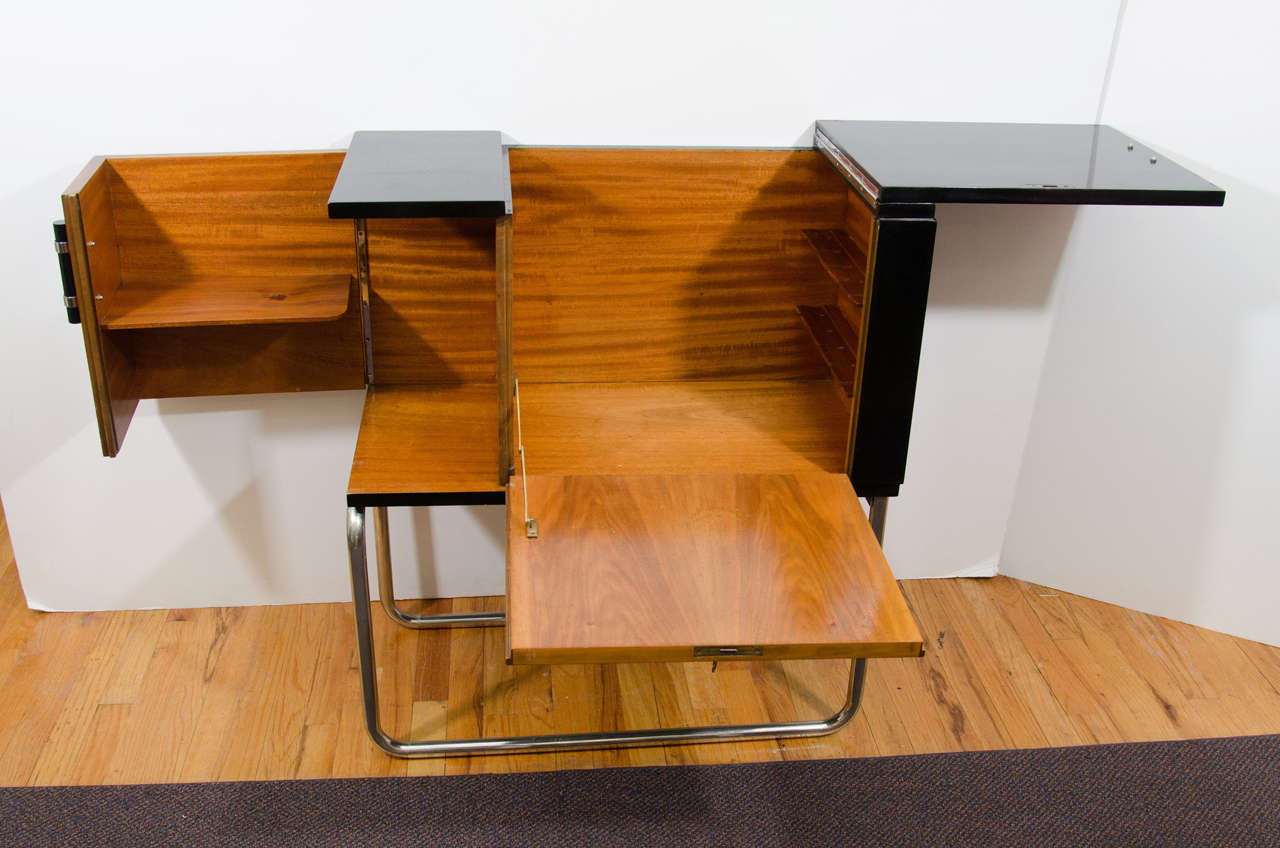 Mid-20th Century  Amazing Modernist Flip-Top Bar by Gilbert Rohde