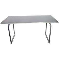 Striking Modernist Art Deco Dining or Console Table by Gilbert Rohde