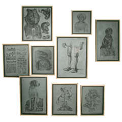 Rare Collection of Serigraphy Plates from Piero Fornasetti's Workshop