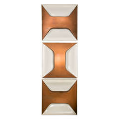 Set of Three Oyster Luminous Wall Sconces by Staff, circa 1968
