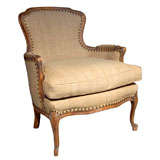 Vintage French Louis XVI Bergere Chair