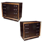 Pair of Ebonized Chests of Drawers