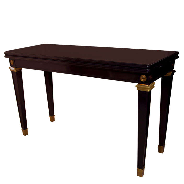 Maison Jansen Ebonized Flip-Top Console