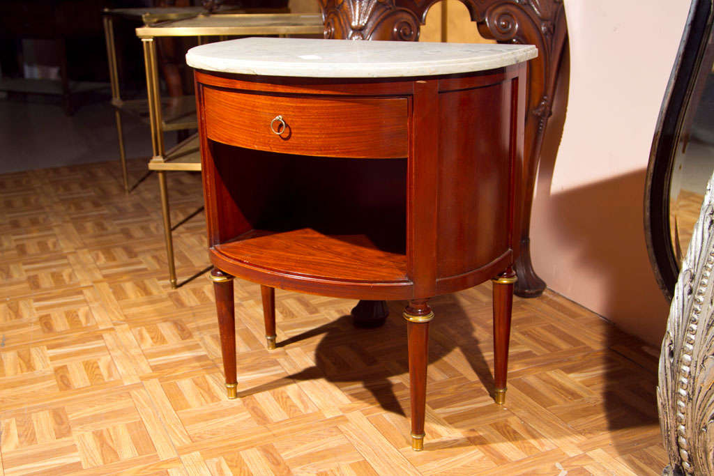 Pair of Maison Jansen Demilune Nightstands