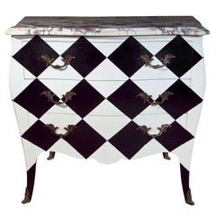 French Painted Marble-Top Commode
