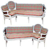 Vintage Pair French L-Sofas attri. to Jansen