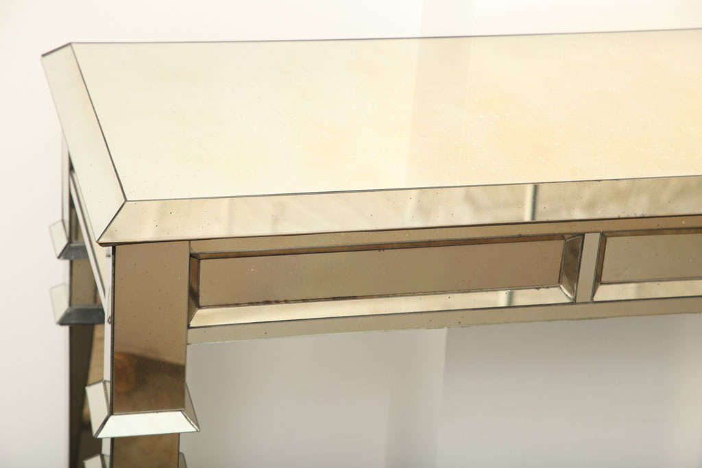 Pair Of Mirrored Consoles 1