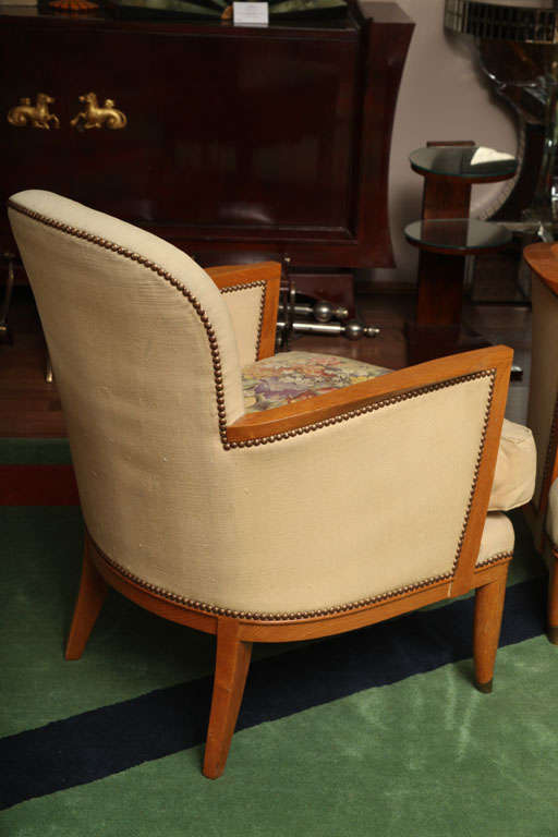 5 Piece Aubusson Upholstered Seating Set By Jules Leleu In Good Condition In Bridgewater, CT