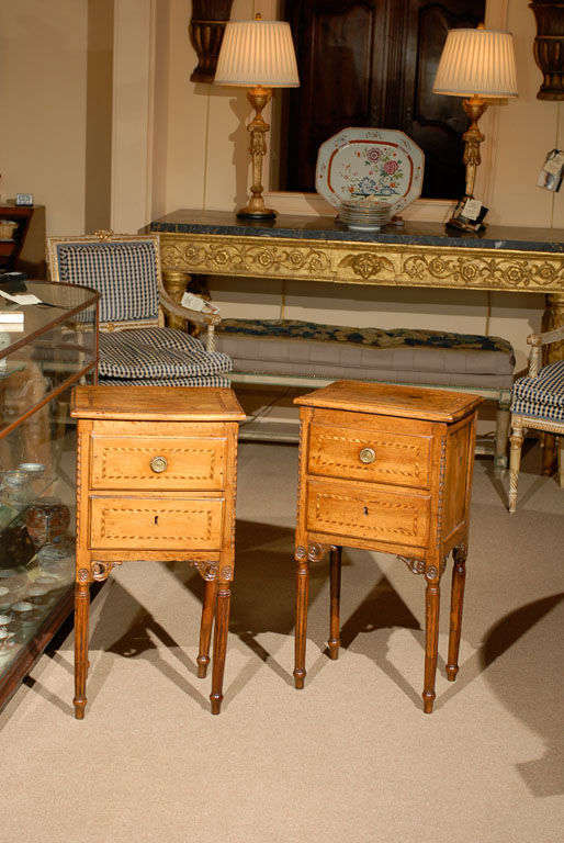 Pair of 19th Century Italian Walnut Bedside Commodes