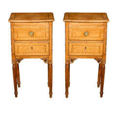 Pair of 19th Century Italian Walnut Bedside Commodes