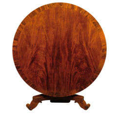 Large  English Mahogany Center Table with Rosewood Cross-banding