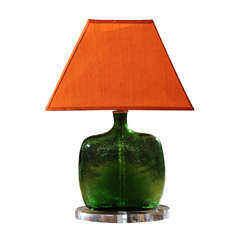 Vintage Mottled Glass Decanter as Lamp