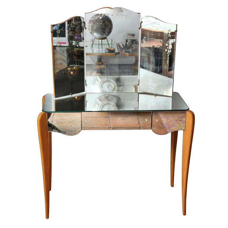 Art Deco mirrored vanity at 1stDibs