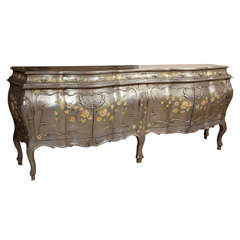 French Silver Gilt Bombe Dresser