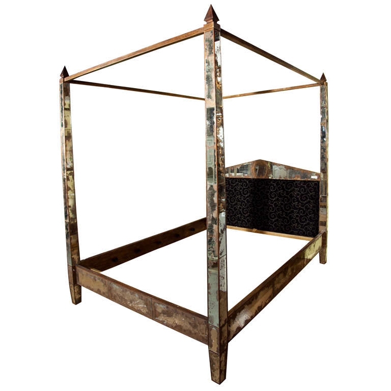 Mirrored  Queen Size Bed