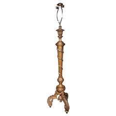 French Antique Giltwood Floor Lamp