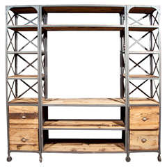 Used Industrial Entertainment Center/Shelving