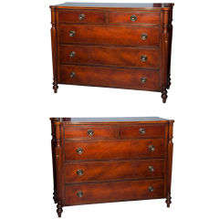 Pair of Sheraton Style Chests of Drawers