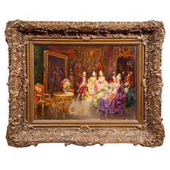 19th Century Painting of a Genre Signed