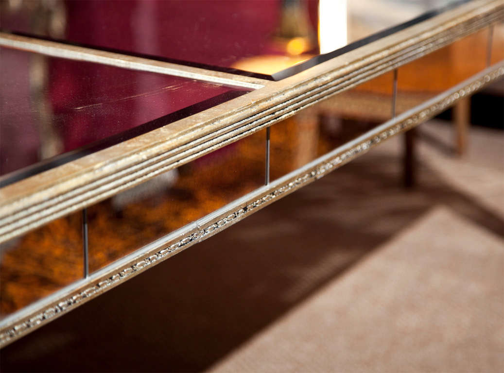 Glass Mid Century Mirrored Dining Table