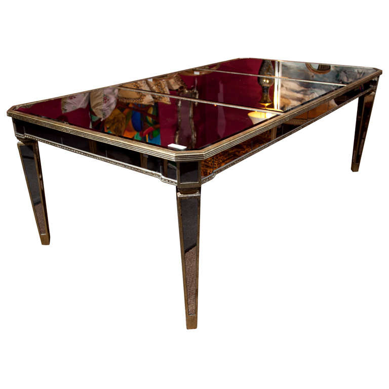 Mid Century Mirrored Dining Table