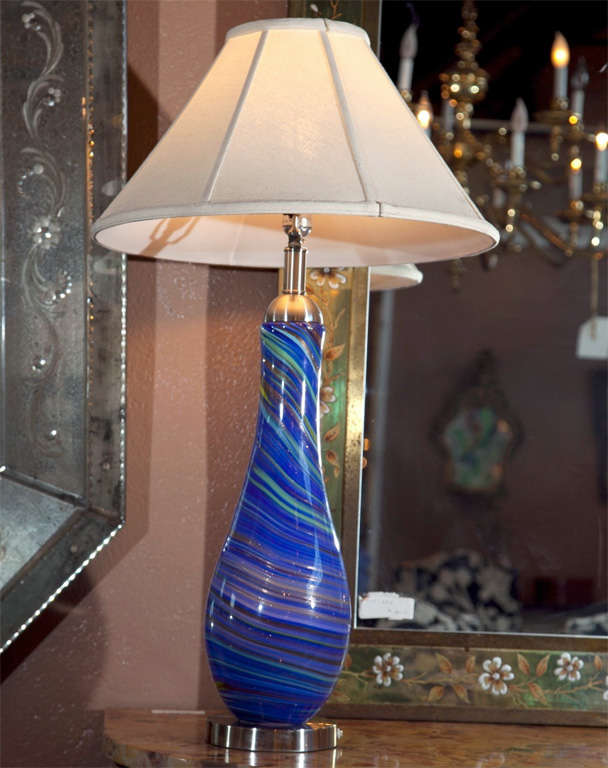 Pair of Murano Glass Table Lamps at 1stDibs
