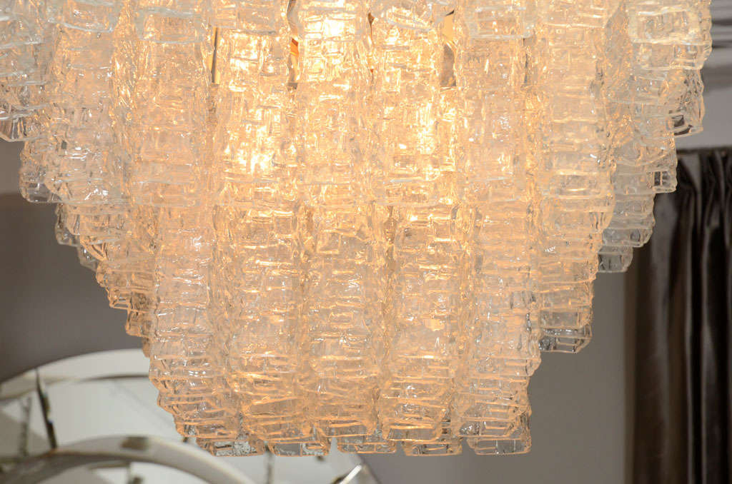 Venini Glass Chandelier In Excellent Condition In New York, NY