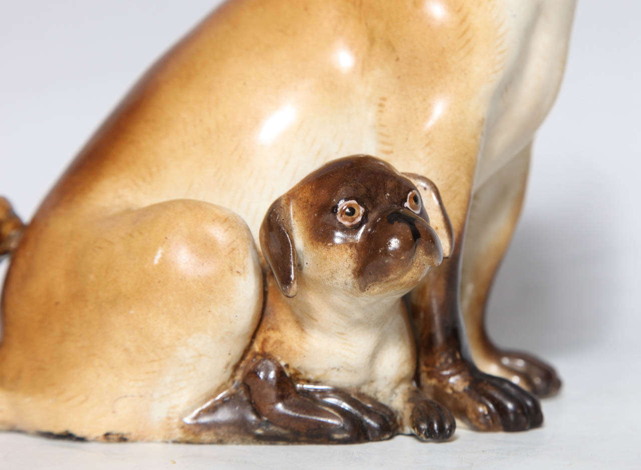 Groupe de chiens et de coqs en porcelaine de Meissen du début des années 1800, inspiré de Kandler 2