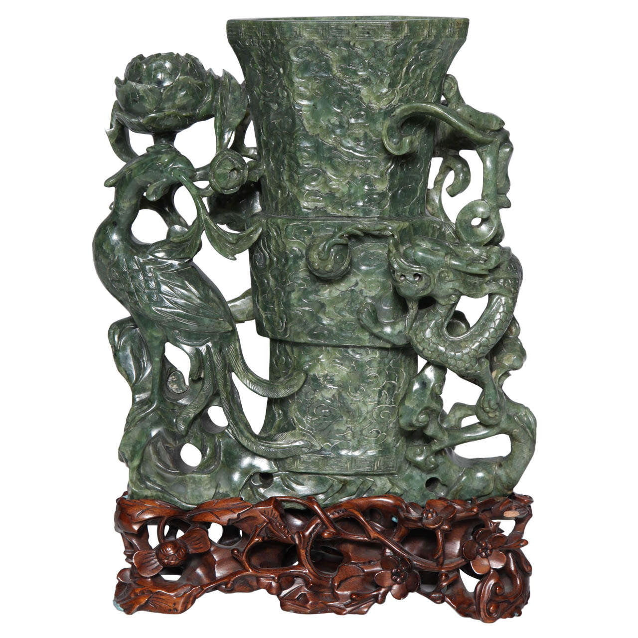 Chinese Spinach Jade Horse Sculpture For Sale at 1stDibs jade horses