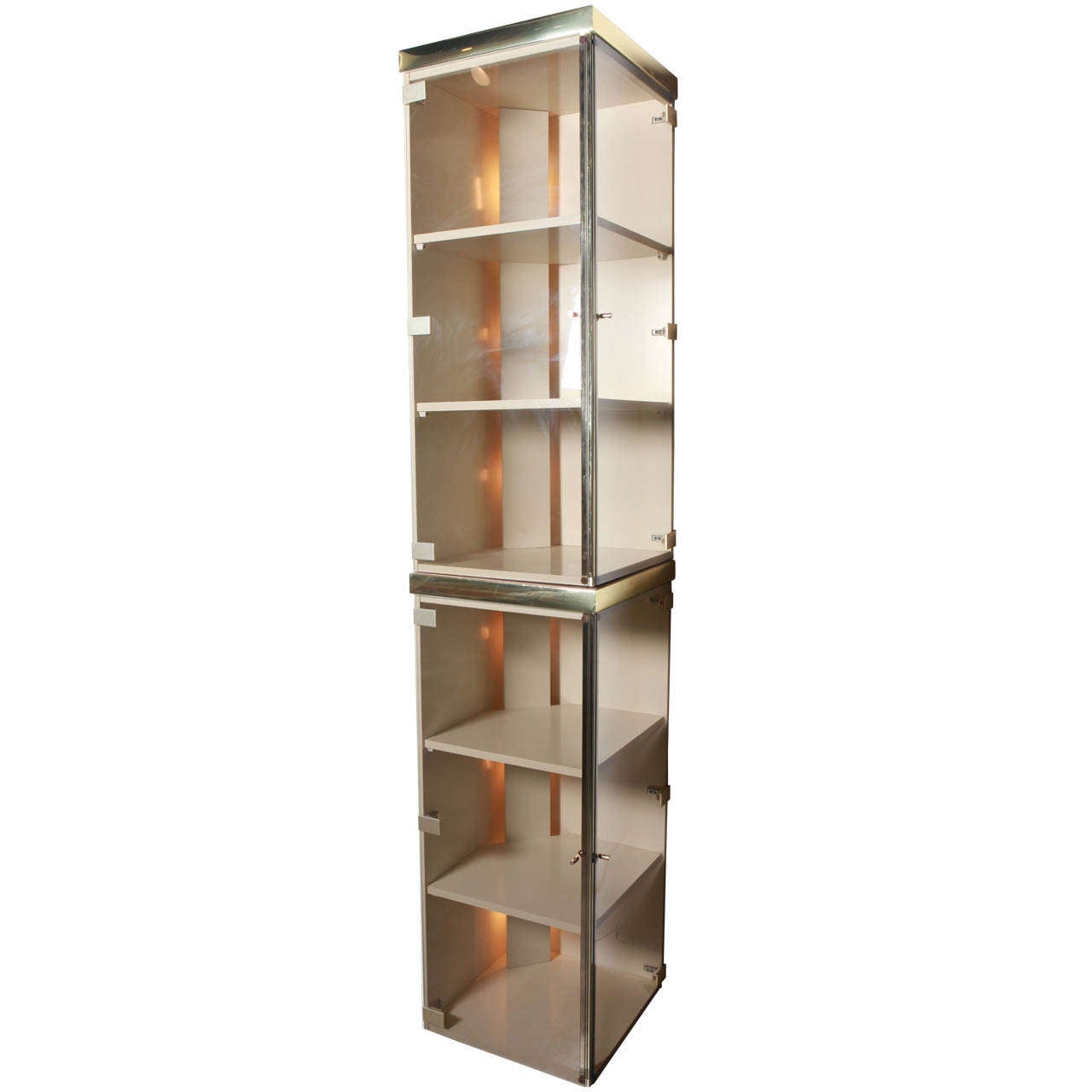 Pair of 1970's Stackable Pierre Cardin Cabinets For Sale