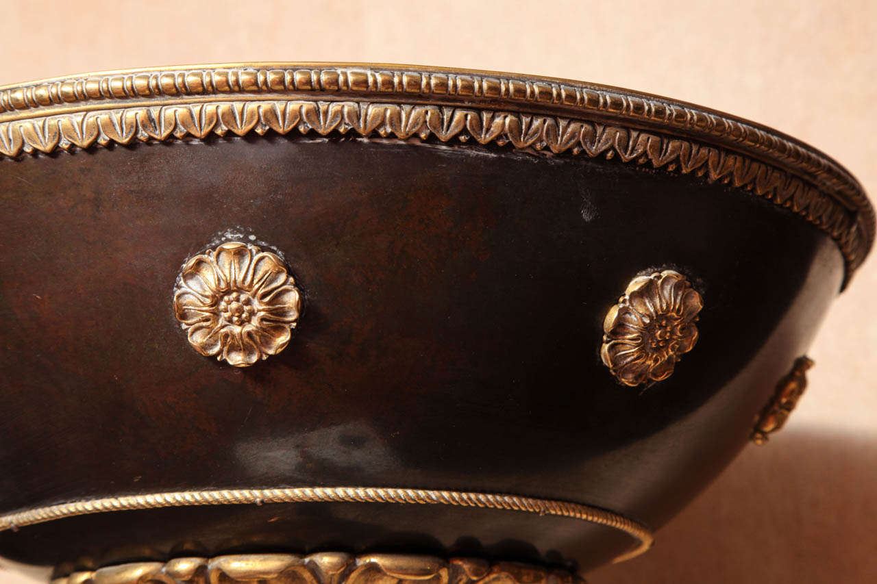 A Pair of the Finest Quality Empire Style Two-Toned Bronze Torchieres 1
