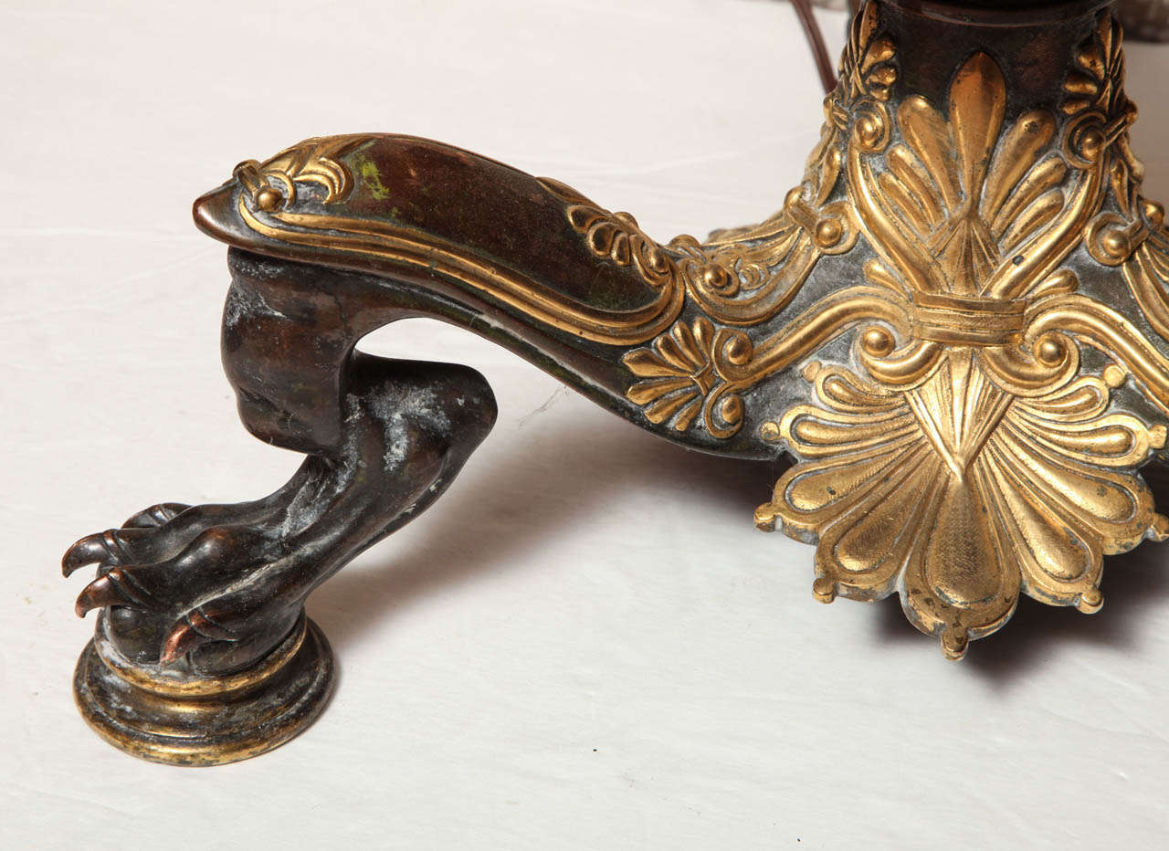 A Pair of the Finest Quality Empire Style Two-Toned Bronze Torchieres 5