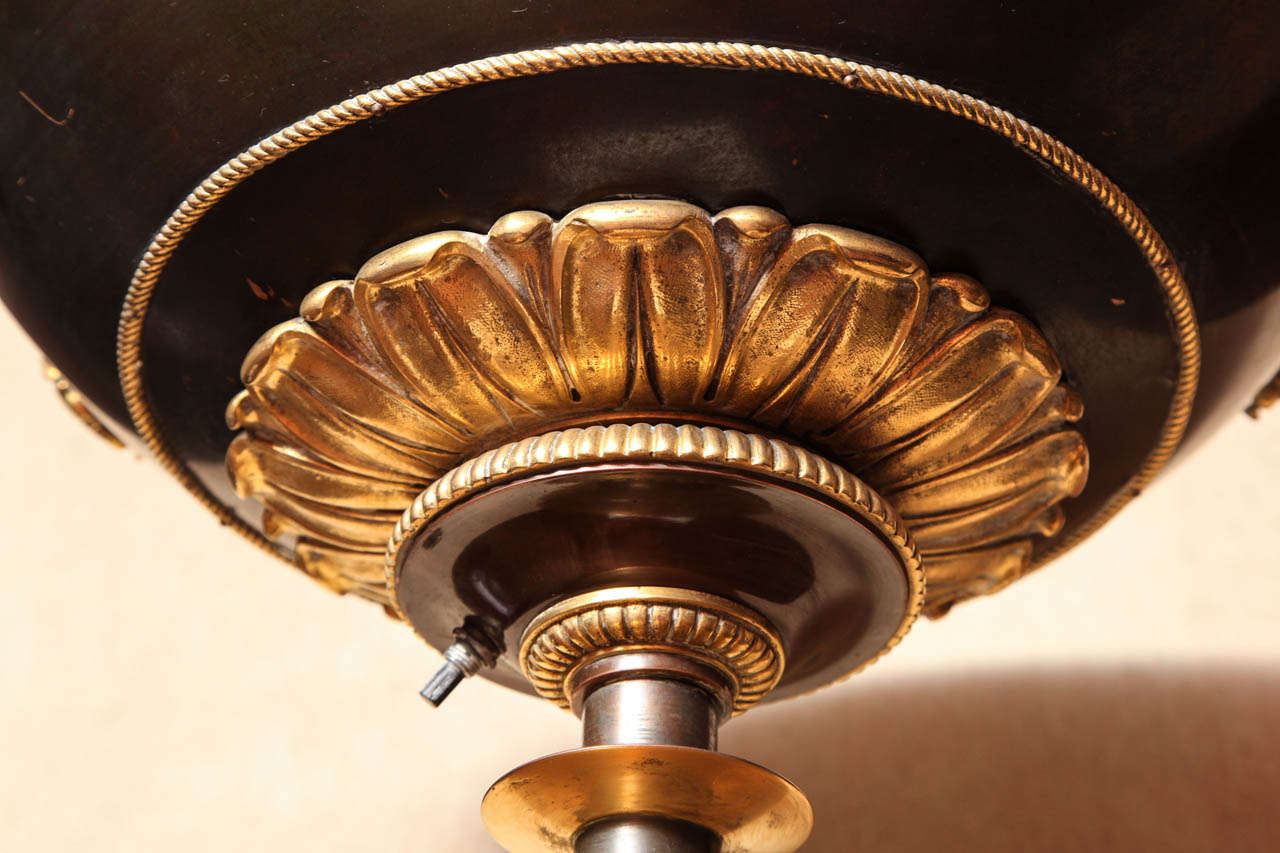A Pair of the Finest Quality Empire Style Two-Toned Bronze Torchieres 6