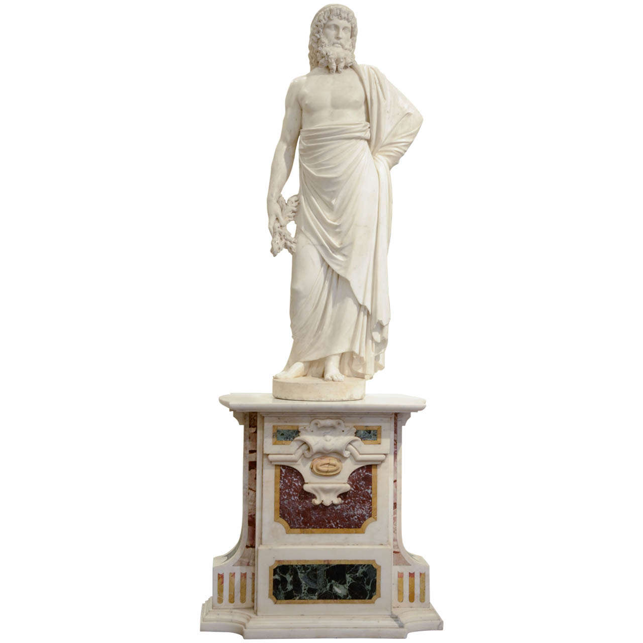 White Carrara Marble Statue from the Rome Neoclassical Period For Sale