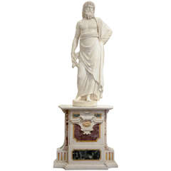 White Carrara Marble Statue from the Rome Neoclassical Period