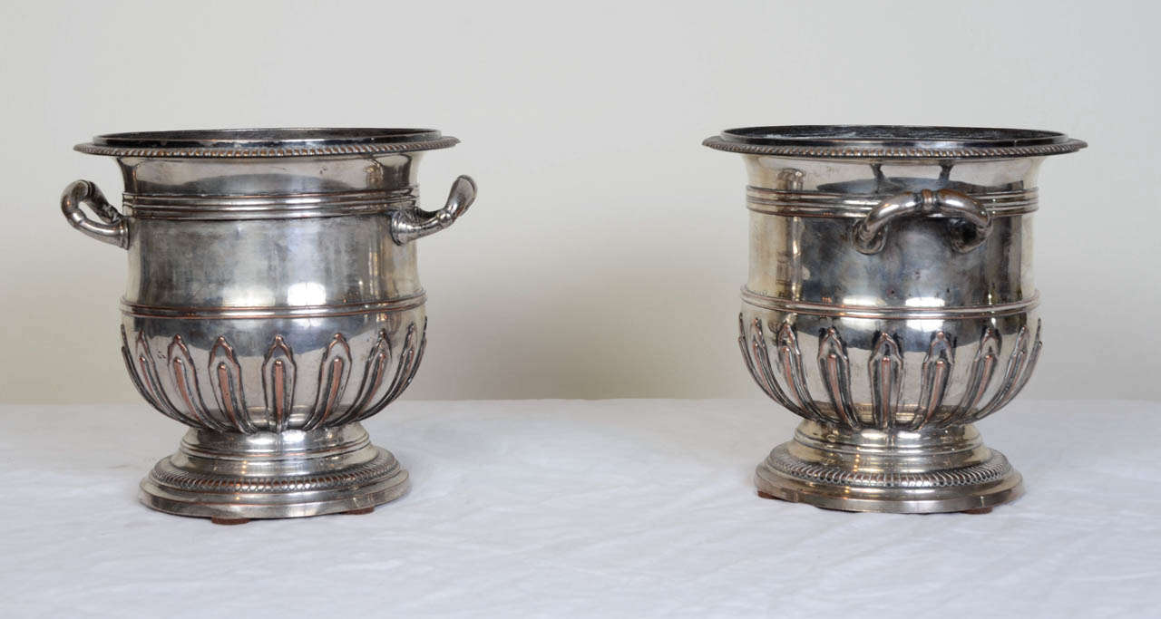 Pair of French Regence Period Cooler Buckets