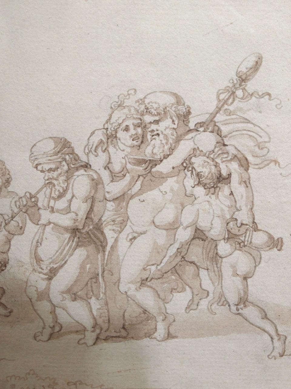 18th Century French Brown Ink and Wash on Paper 2