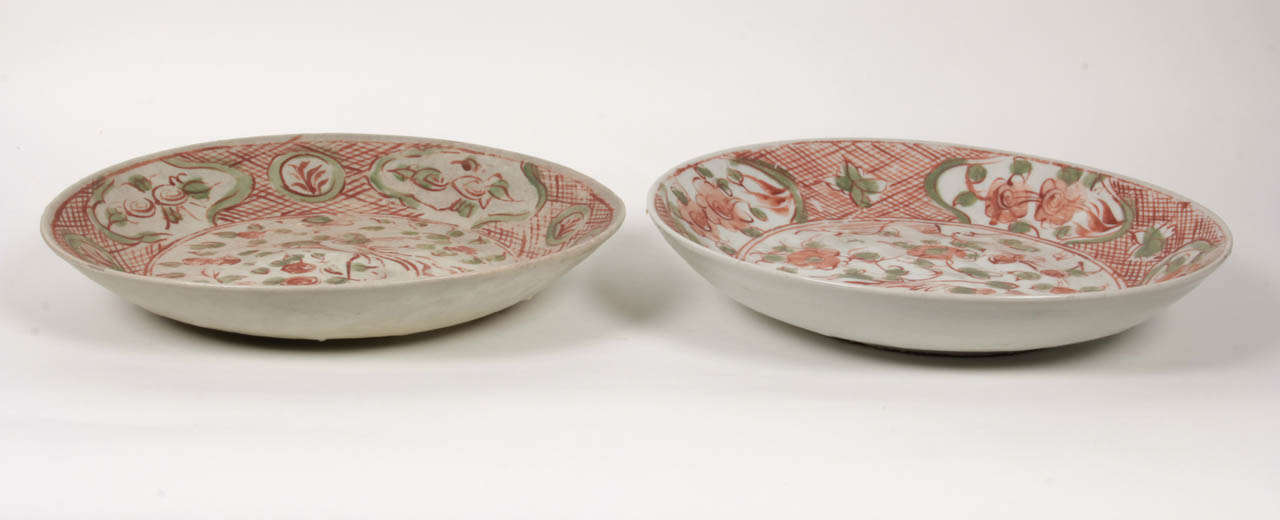 Antique Ming Period Famille Rose Dishes