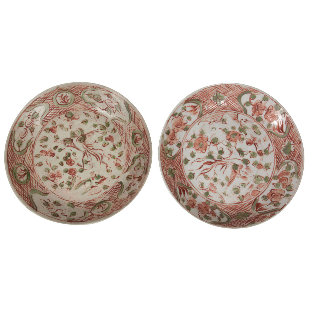 Antique Ming Period Famille Rose Dishes