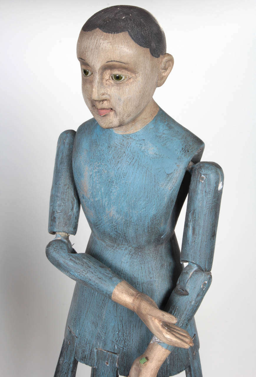 Antique Bastidor Blue Mannequin In Good Condition In New York, NY