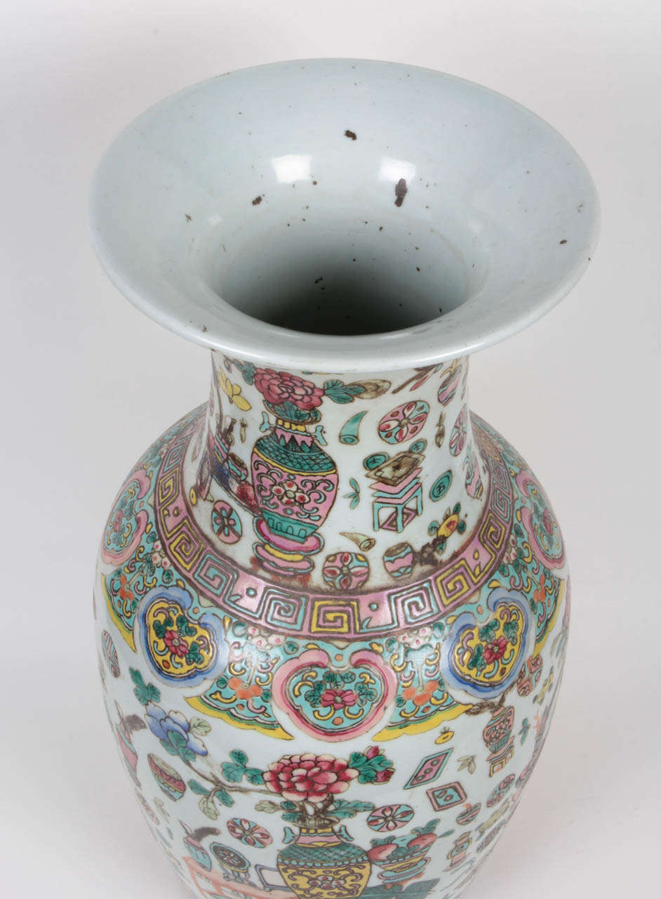 19th Century Chinese Famille Rose Vase For Sale at 1stDibs 19th