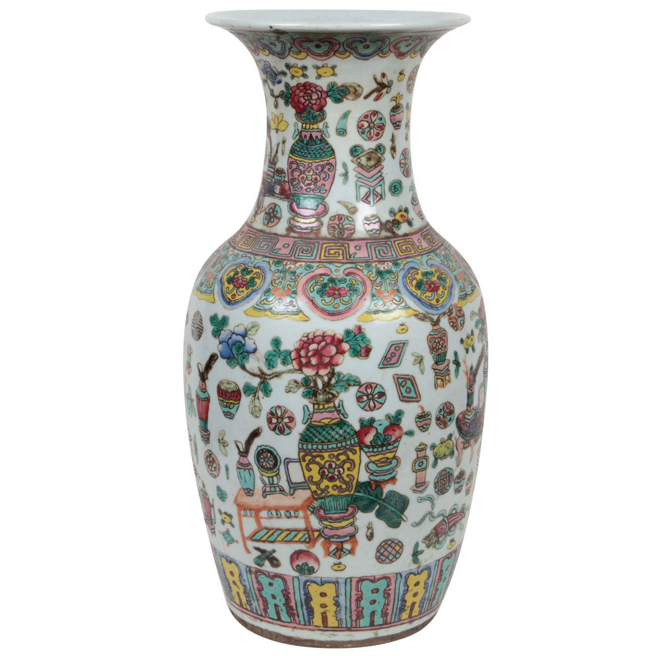 19th Century Chinese Famille Rose Vase For Sale at 1stDibs 19th
